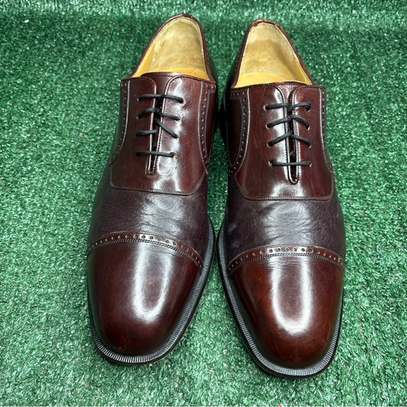 Mezlan Nicola Cap Toe Oxford Men Size 11 Wide Burgundy Leather Dress Shoes Mezlan Nicola Cap Toe Oxford Men Size 11 Wide Burgundy Leather Dress Shoes